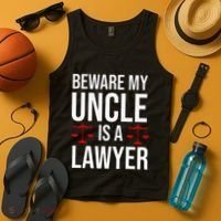 Beware My Uncle Is A Lawyer Tank Top thumb 4