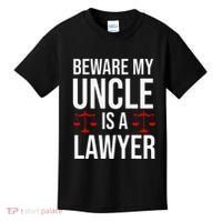 Beware My Uncle Is A Lawyer Kids T-Shirt thumb 0
