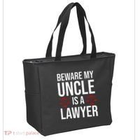 Beware My Uncle Is A Lawyer Tote Bag thumb 2