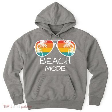 Beach Mode Vacy Mode Beach Life Vintage Sunset Beach Trip Hoodie