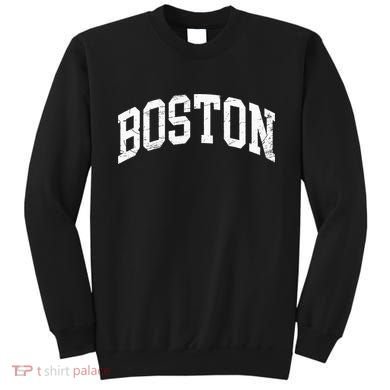 Boston Massachusetts Vintage Distressed Worn Design Sweatshirt