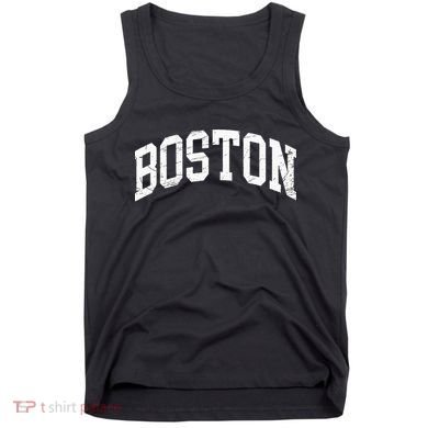 Boston Massachusetts Vintage Distressed Worn Design Tank Top