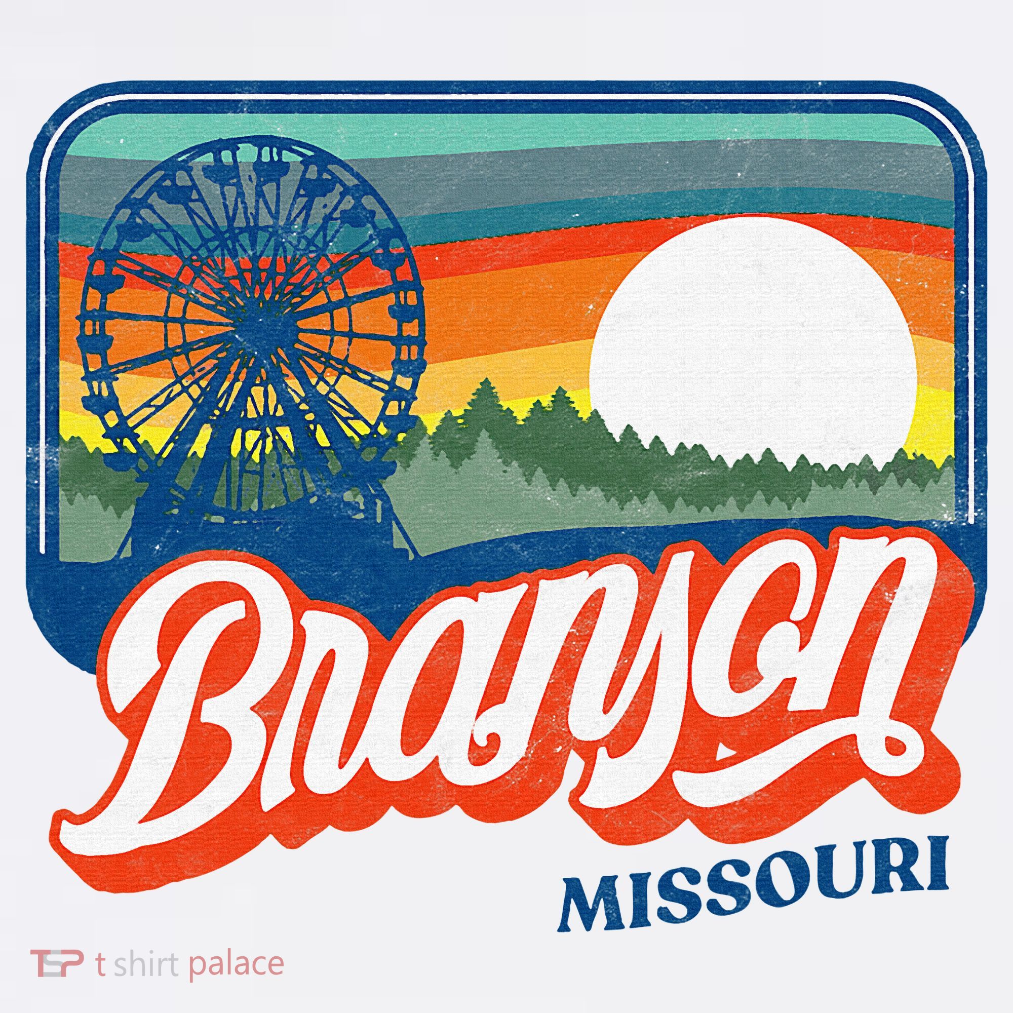 Branson Missouri Vintage 80s Style Retro Distressed T-Shirt