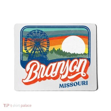Branson Missouri Vintage 80s Style Retro Distressed Mousepad