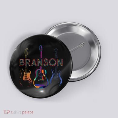 Branson Missouri Vacation Music Guitar Souvenir Button