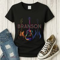 Branson Missouri Vacation Music Guitar Souvenir Women's T-Shirt thumb 3
