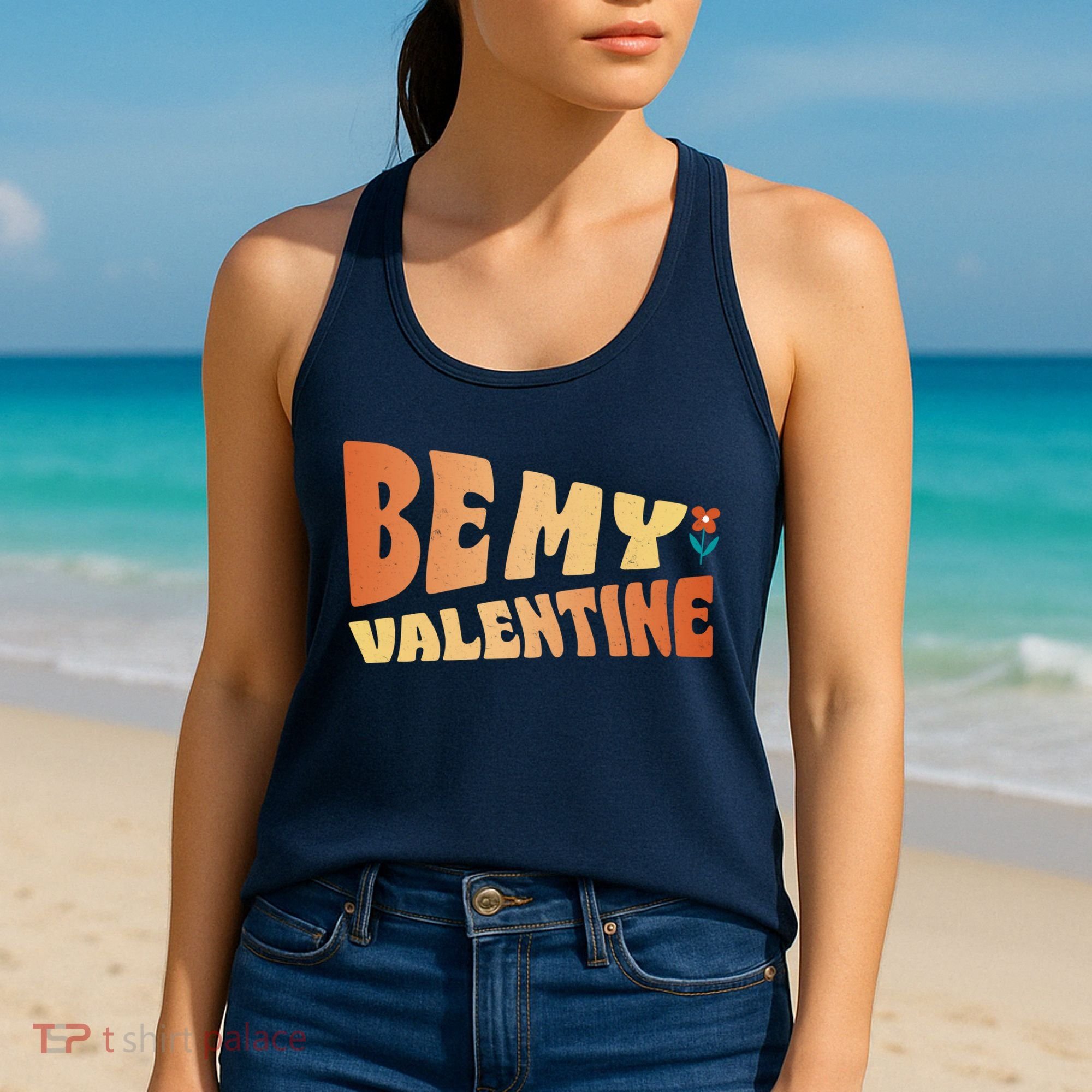 Be My Valentine Floral Cute Gift Women's Tank Top