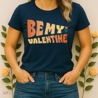 Be My Valentine Floral Cute Gift Women's T-Shirt thumb 2
