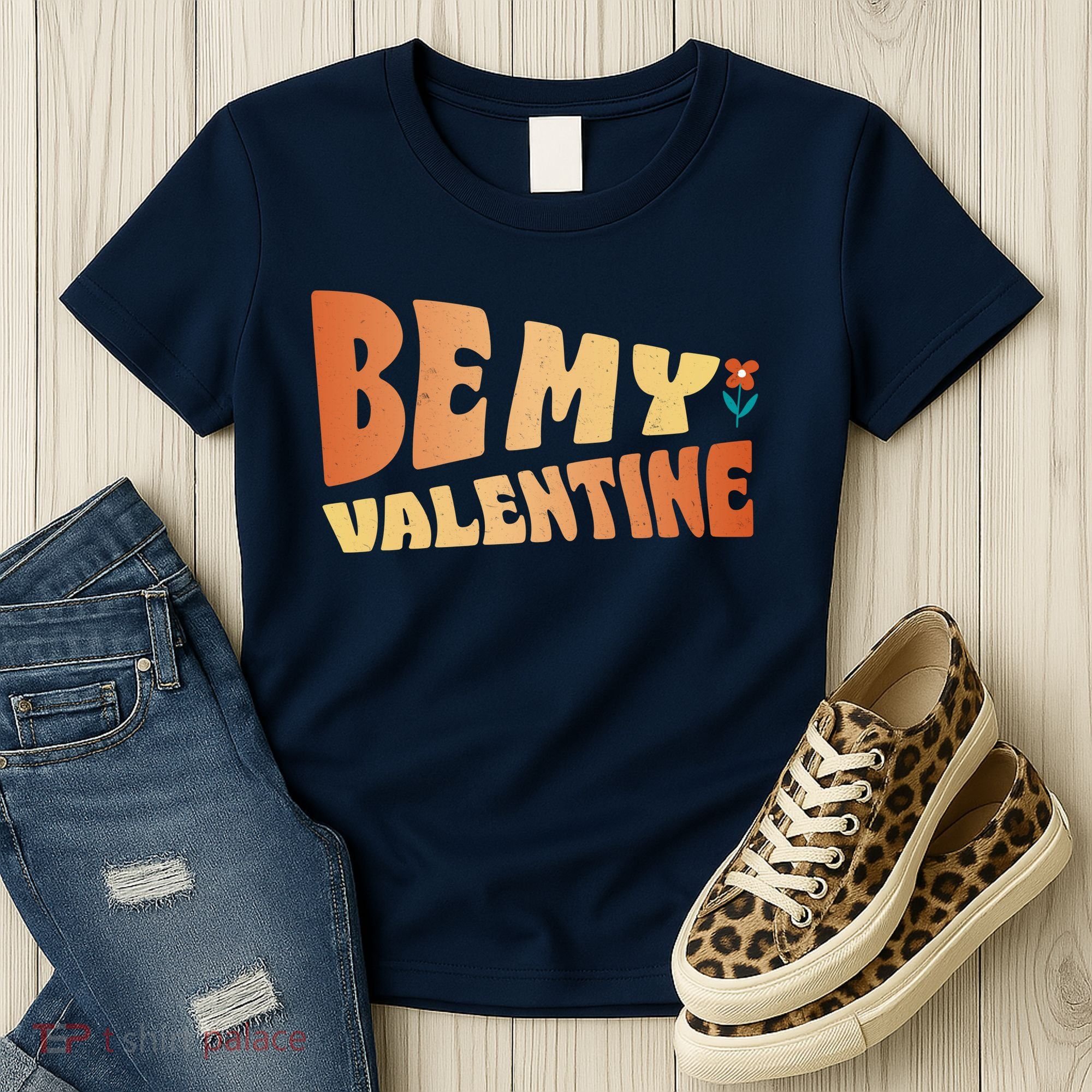 Be My Valentine Floral Cute Gift Women's T-Shirt