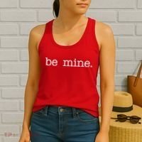 Be Mine Valentine Funny Cute Valentines Day Women's Tank Top thumb 2