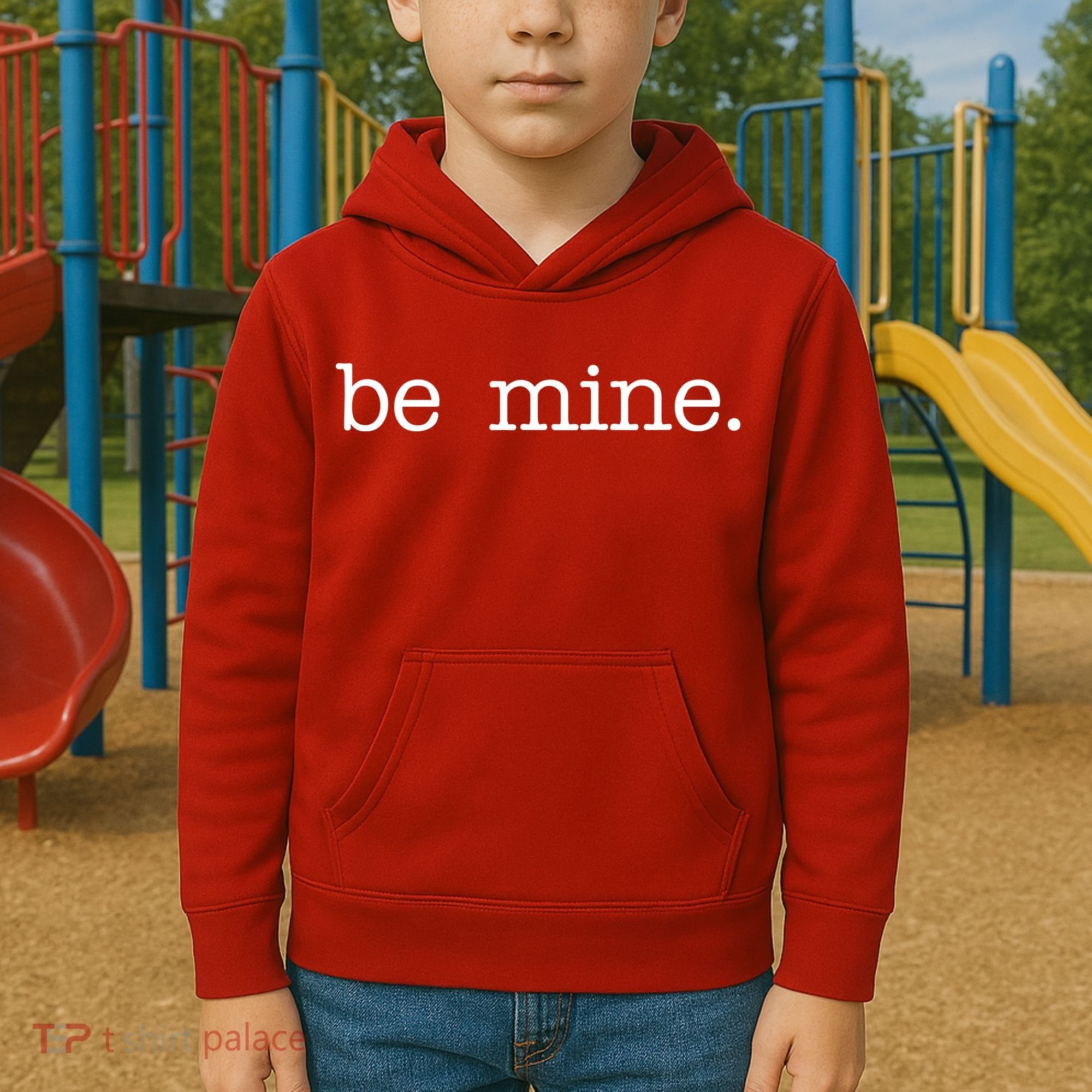 Be Mine Valentine Funny Cute Valentines Day Kids Hoodie