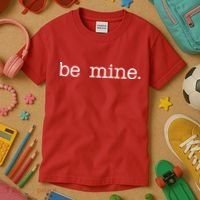 Be Mine Valentine Funny Cute Valentines Day Kids T-Shirt thumb 3
