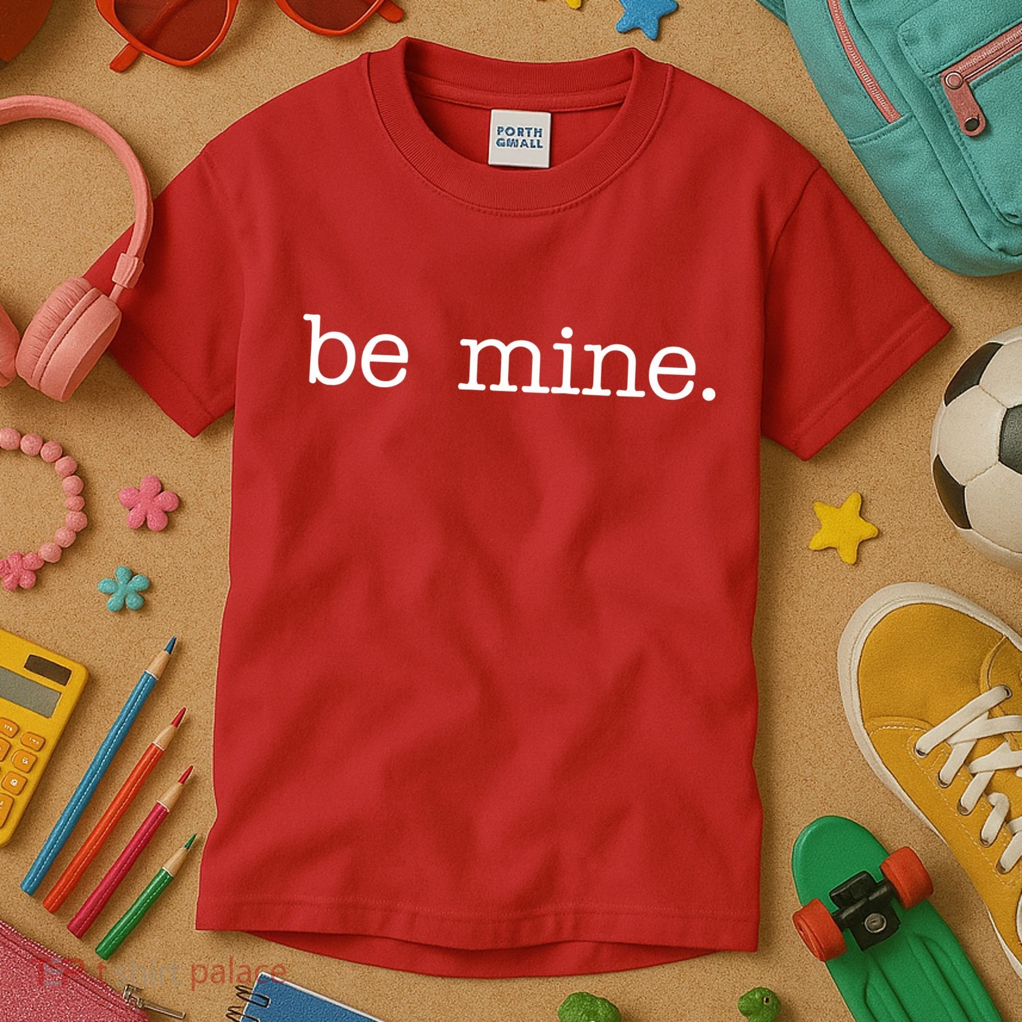 Be Mine Valentine Funny Cute Valentines Day Kids T-Shirt