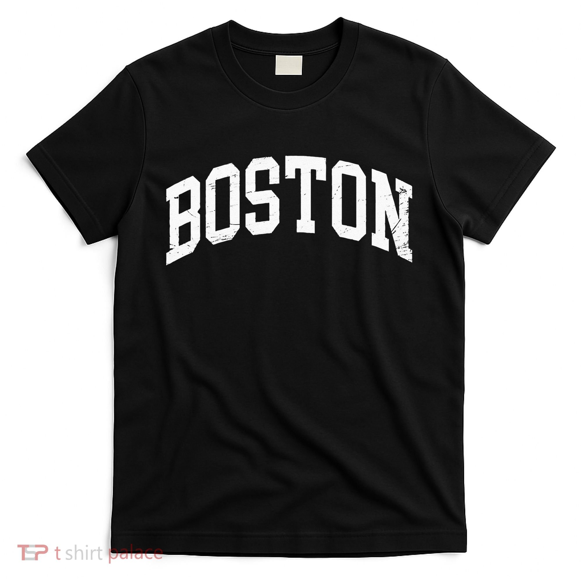 Boston Massachusetts Vintage Distressed Worn T-Shirt