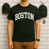 Boston Massachusetts Vintage Distressed Worn T-Shirt thumb 6