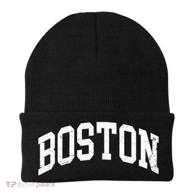 Boston Massachusetts Vintage Distressed Worn Beanie