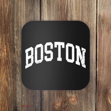 Boston Massachusetts Vintage Distressed Worn Coaster