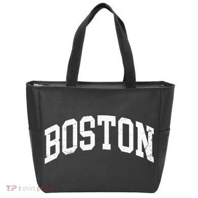 Boston Massachusetts Vintage Distressed Worn Tote Bag