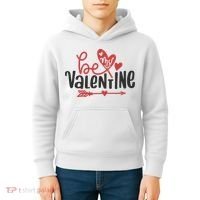Be My Valentine Cute Gift Kids Hoodie thumb 4