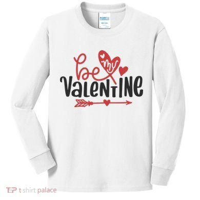 Be My Valentine Cute Gift Kids Long Sleeve Shirt
