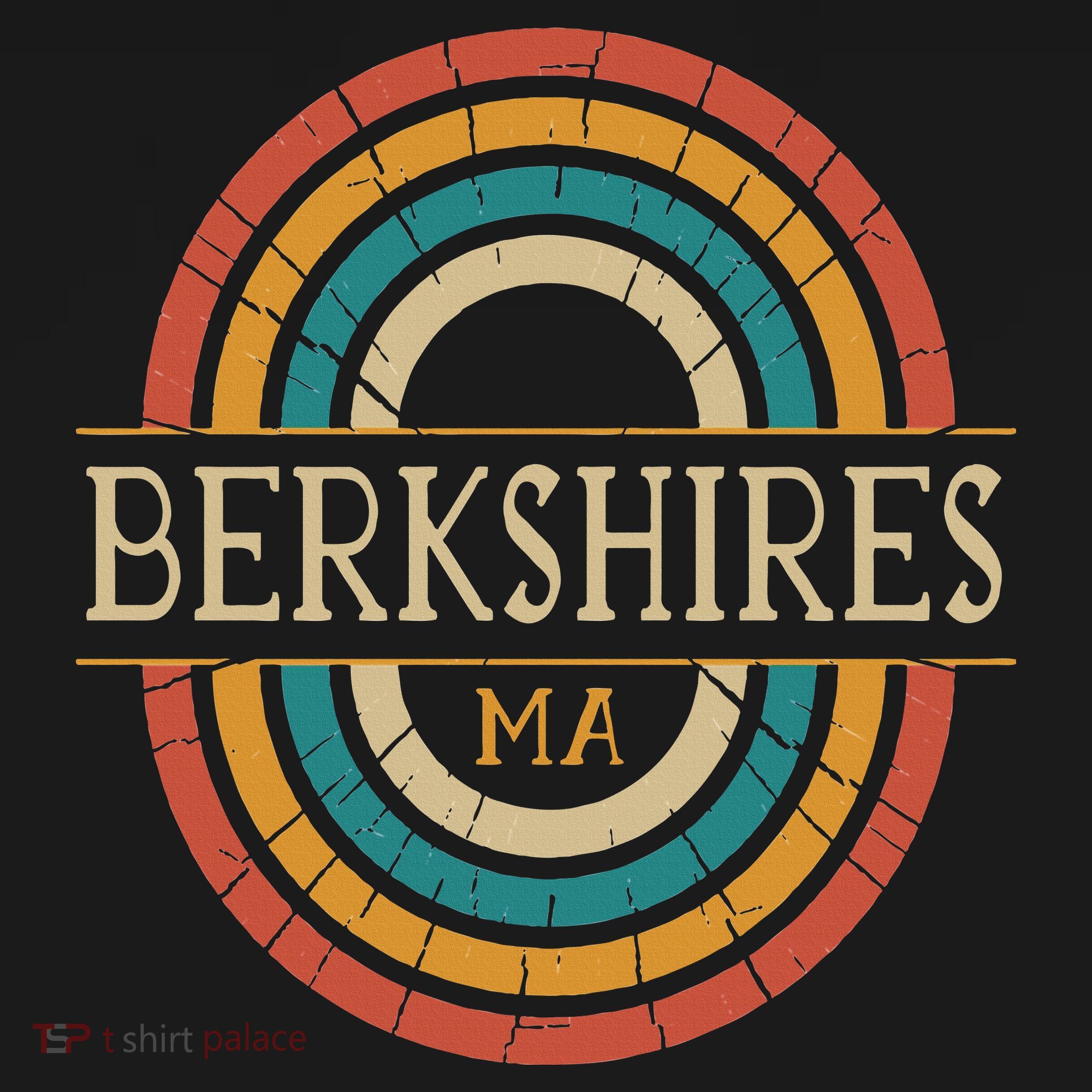 Berkshires Massachusetts Vintage Ma Retro Home State T-Shirt