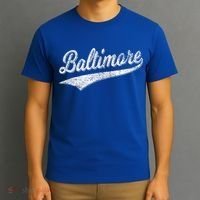BALTIMORE MARYLAND VARSITY SCRIPT VINTAGE SPORTS T-Shirt thumb 3