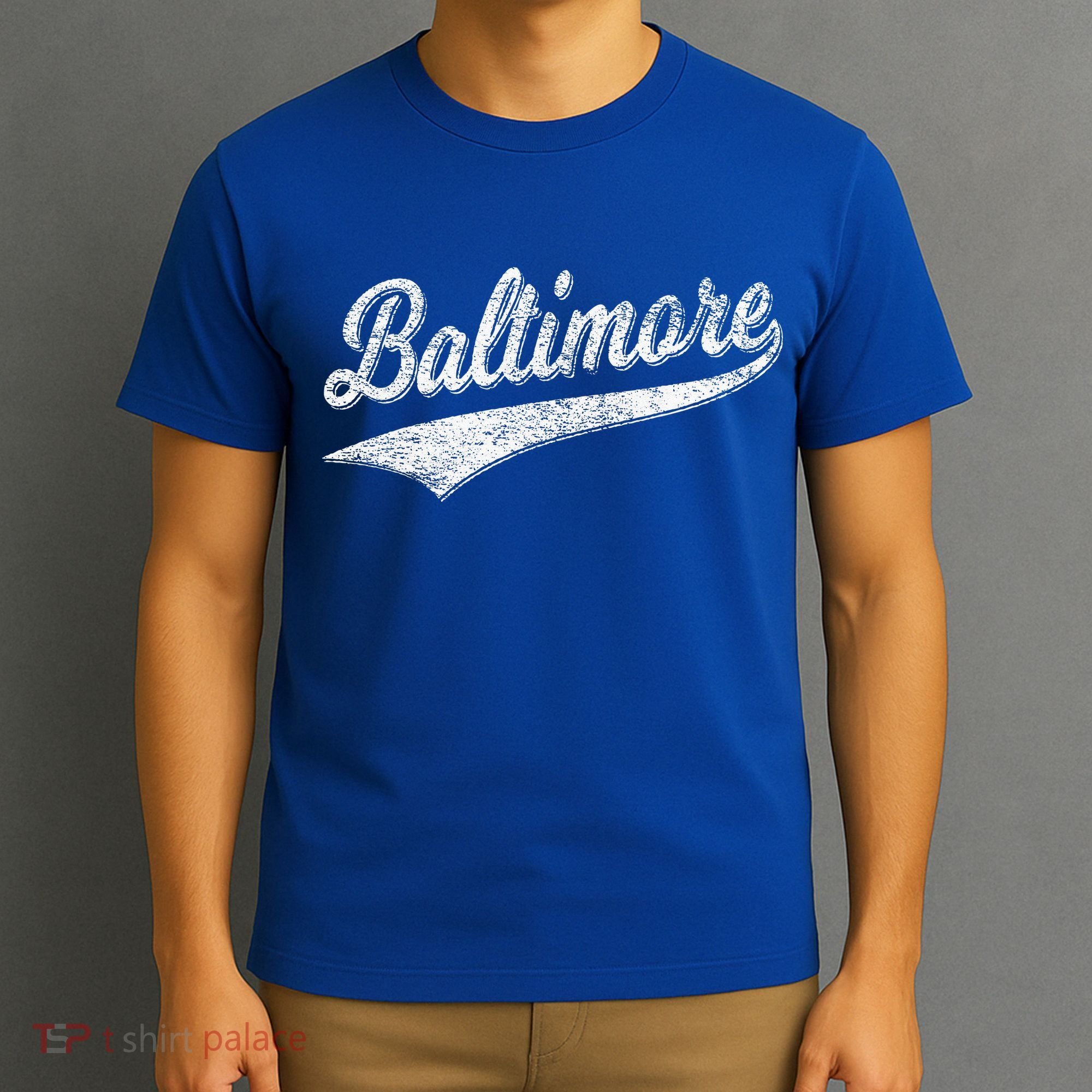BALTIMORE MARYLAND VARSITY SCRIPT VINTAGE SPORTS T-Shirt