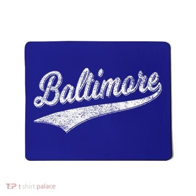 BALTIMORE MARYLAND VARSITY SCRIPT VINTAGE SPORTS Mousepad