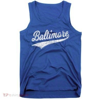 BALTIMORE MARYLAND VARSITY SCRIPT VINTAGE SPORTS Tank Top