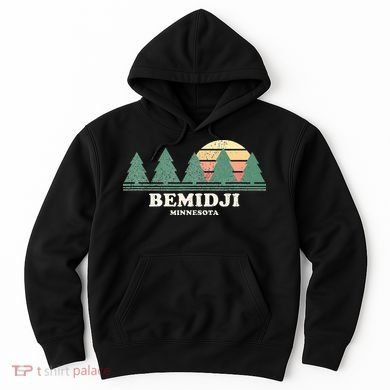 Bemidji Mn Vintage Throwback Retro 70s Design Hoodie