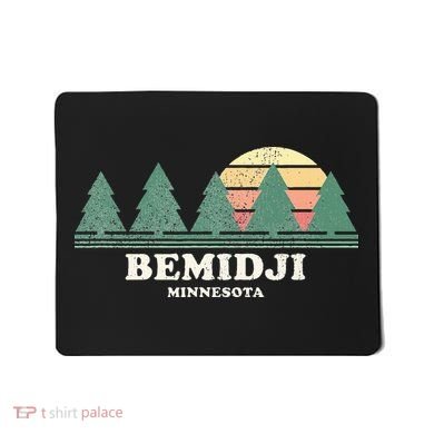 Bemidji Mn Vintage Throwback Retro 70s Design Mousepad
