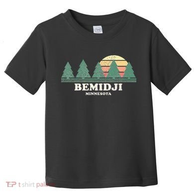 Bemidji Mn Vintage Throwback Retro 70s Design Toddler T-Shirt