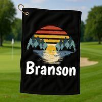 Branson Missouri Vacation Family Group Gift Great Gift Golf Towel thumb 1