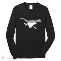 Belgian Malinois Velociraptor Maliraptor Running Shadow Long Sleeve Shirt thumb 0