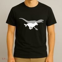 Belgian Malinois Velociraptor Maliraptor Running Shadow T-Shirt thumb 3