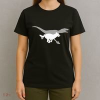 Belgian Malinois Velociraptor Maliraptor Running Shadow T-Shirt thumb 4