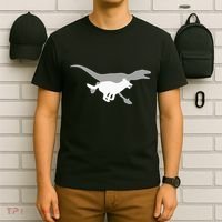 Belgian Malinois Velociraptor Maliraptor Running Shadow T-Shirt thumb 6