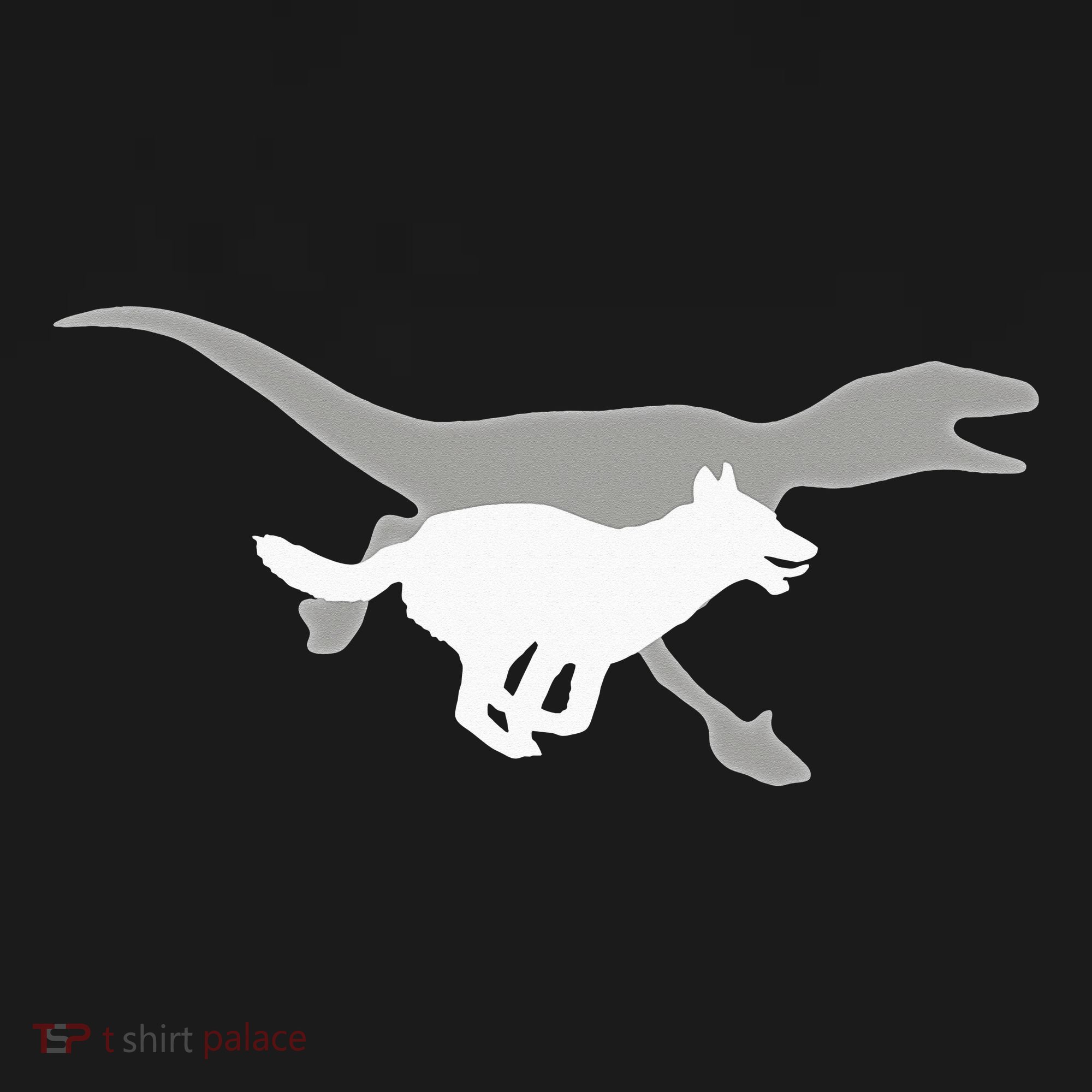 Belgian Malinois Velociraptor Maliraptor Running Shadow T-Shirt