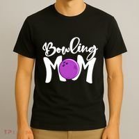 Bowling Mom Vintage Mama Bowling Mothers Day Bowling Mom Funny Gift T-Shirt thumb 3
