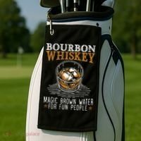 Bourbon Magic Water Malt Scotch Meaningful Gift Golf Towel thumb 2
