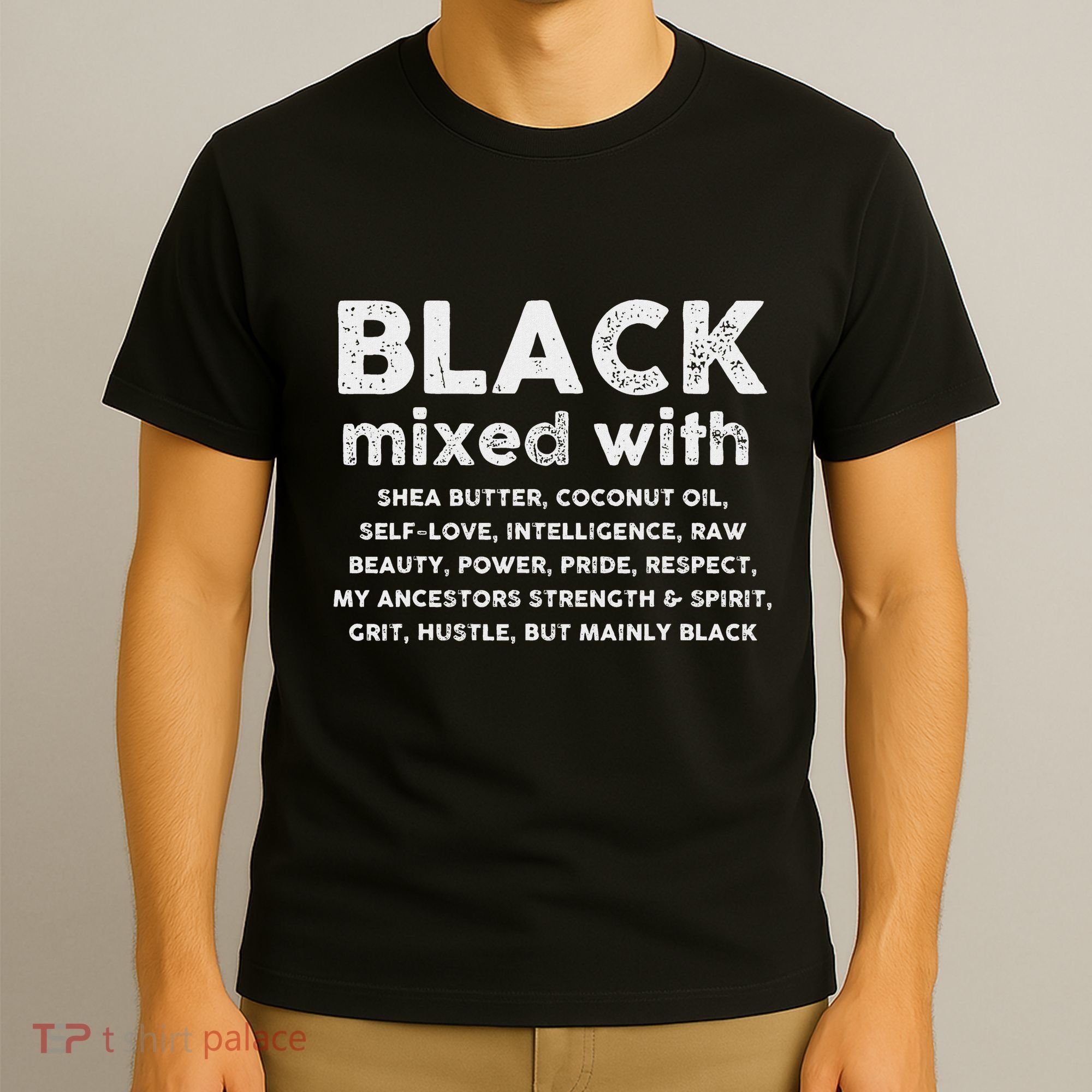 Black Mixed With Shea Butter Afro American T-Shirt