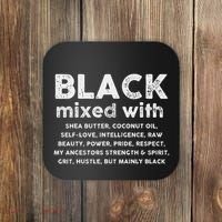 Black Mixed With Shea Butter Afro American Coaster thumb 0