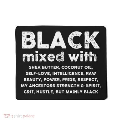 Black Mixed With Shea Butter Afro American Mousepad