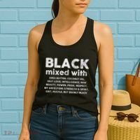 Black Mixed With Shea Butter Afro American Women's Tank Top thumb 2