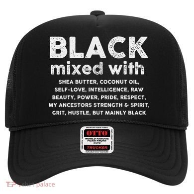 Black Mixed With Shea Butter Afro American Hat