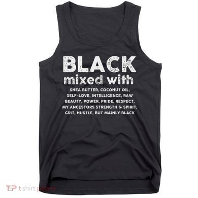 Black Mixed With Shea Butter Afro American Tank Top