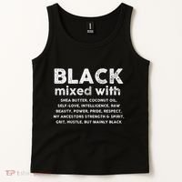 Black Mixed With Shea Butter Afro American Tank Top thumb 2