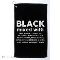 Black Mixed With Shea Butter Afro American Golf Towel thumb 0