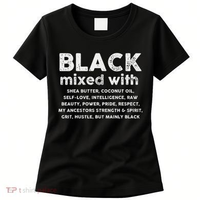 Black Mixed With Shea Butter Afro American Women's T-Shirt
