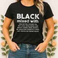 Black Mixed With Shea Butter Afro American Women's T-Shirt thumb 2